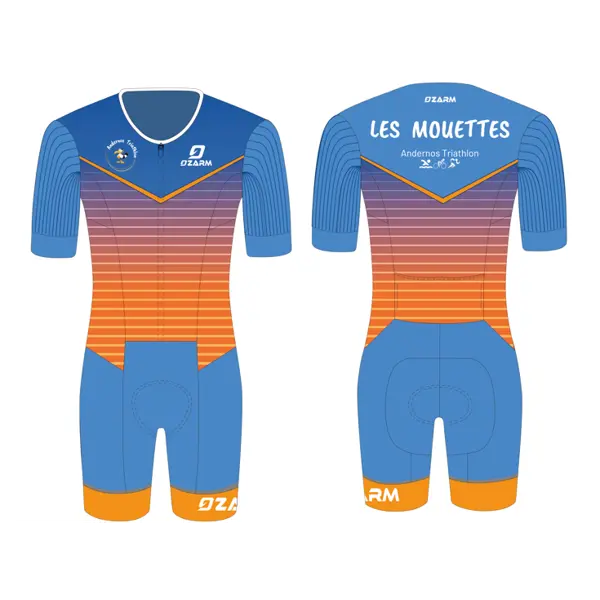 Tri fonction mixte Elite Ironman Performance avec manche couleur bleue