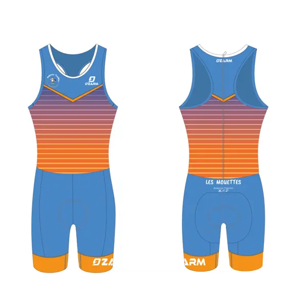Tri fonction mixte Elite Ironman Performance sans manche couleur bleue